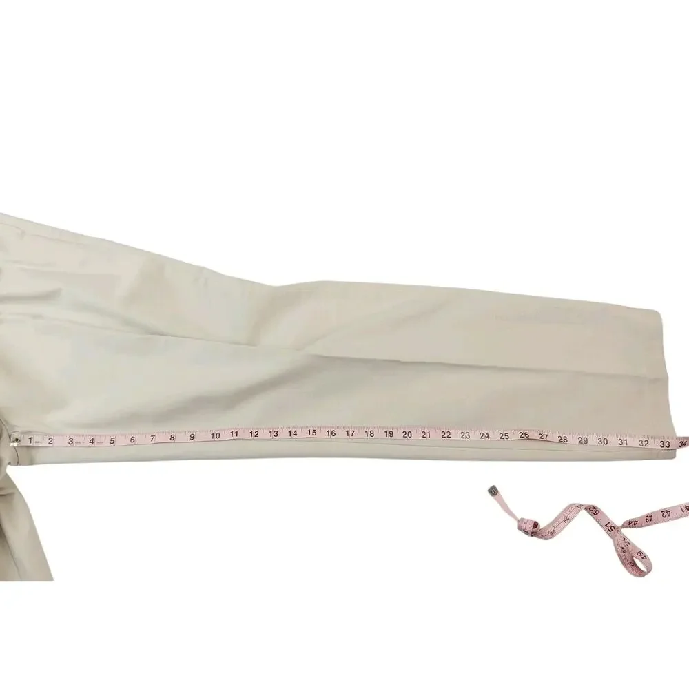 Mens Banana Republic Traveler Chinos SZ 36L Long Khaki Tan Pleated